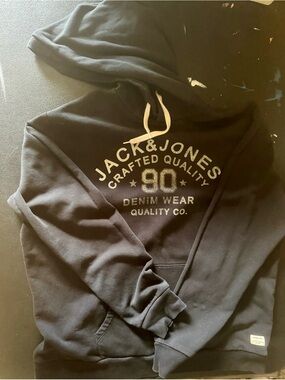 Jack & Jones Black Graphic Hoodie